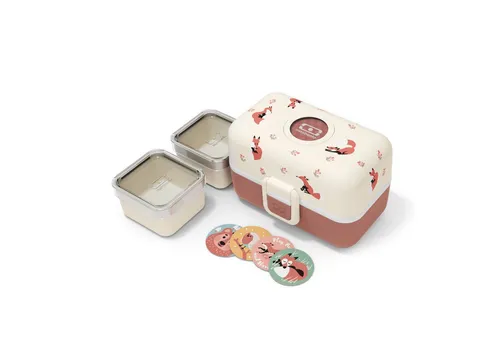 monbento Kinder Lunchbox MB Tresor Fox - Fuchs - Brotdosen für Kinder mit 3 Fächern, auslaufsicher und BPA-frei, ideal für gesunde Mahlzeiten in Schule und Freizeit.
