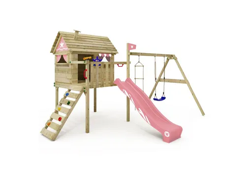 Wickey Spielturm Smart Travel – Abenteuer-Stelzenhaus mit Rutsche und 10 Jahre Garantie