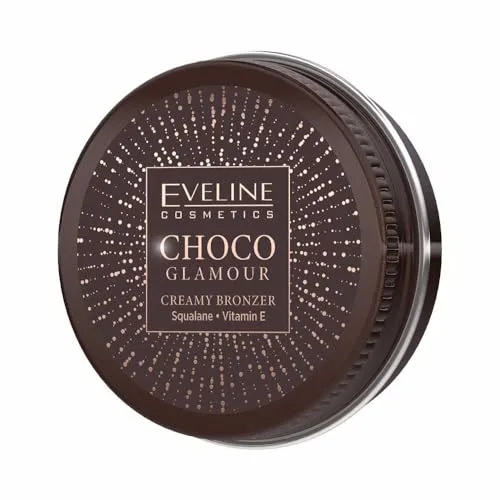 Eveline Cosmetics Choco Glamour Cream Bronzer mit Squalan und Vitamin E für Konturierung und Hydration