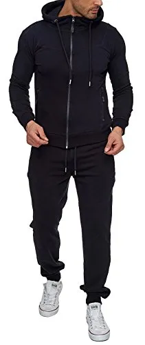 Reslad Herren Trainingsanzug RS-5063 Schwarz 2XL