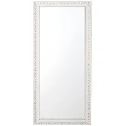 Beliani Wandspiegel Mauleon 50x130 cm - Dekorativer Wandspiegel in Antik-Optik mit cremeweißem Rahmen, der Licht und Tiefe in jeden Raum bringt. Ideal als Funktionsgegenstand oder Kunstobjekt, inklusive einfacher Aufhängung.