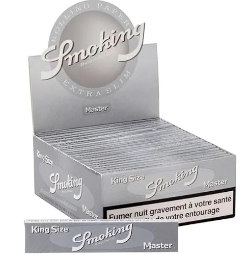 Smoking MASTER 1 Box King Size Papers 50 x 33 Blättchen Silver Long Papers Original®