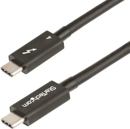 StarTech.com Thunderbolt 4 Cable 3ft (1m) - Multimedia-Kabel mit 40Gbps und 100W Power Delivery, ideal für 4K/8K Videoübertragung und kompatibel mit USB 4, Thunderbolt 4 und mehr.