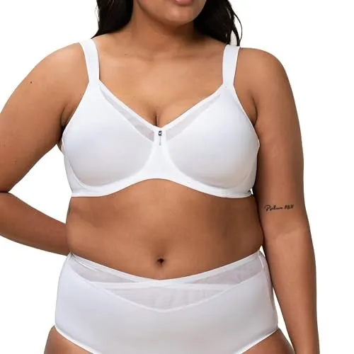 Triumph Damen Minimizer BH True Shape Sensation W01 1QQ06, Weiß (White 03), 90D - Funktionsunterwäsche mit minimierendem Effekt für eine natürliche Silhouette und optimalen Tragekomfort.