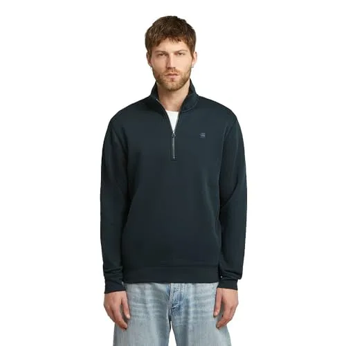 G-STAR Sweatshirt Premium Core Half Zip R SW L/S - Stylisches Sweatshirt aus 55% Baumwolle und 45% Polyester, Größe L, in der Farbe Salute – perfekt für lässige Looks.