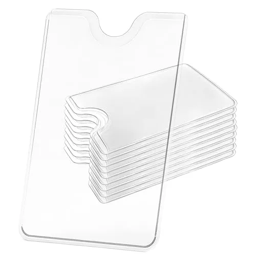 Transparente Scheckkartenhülle Hartplastik Kartenschutz Card Case 10 x