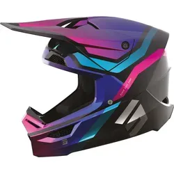 Shot Race Sky Motocross Helm XL, mehrfarbig - Motorradhelm mit hypoallergenem, schnell trocknendem Innenfutter und 'Quick Release' System für schnelle Notfallhilfe.