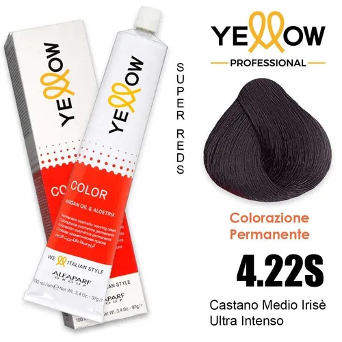 Tönung Haare 4.22s Castano Medium Bratsche Intensive Alfaparf yellow Color Pro
