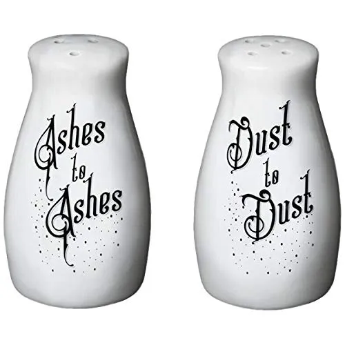 Alchemy Gothic Salz und Pfefferstreuer Ashes/Dust Weiß/Schwarz