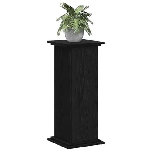 vidaXL Pflanzenständer Schwarz Eiche 33x33x80 cm in schwarz von vidaXL