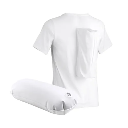 somnipax Comfort Anti-Schnarch-Shirt mit Luftkissen, 100% Bio-Baumwolle, Hilfe bei CPAP-Therapie, gegen Schlafapnoe + Schnarchen, für Frauen [XL]