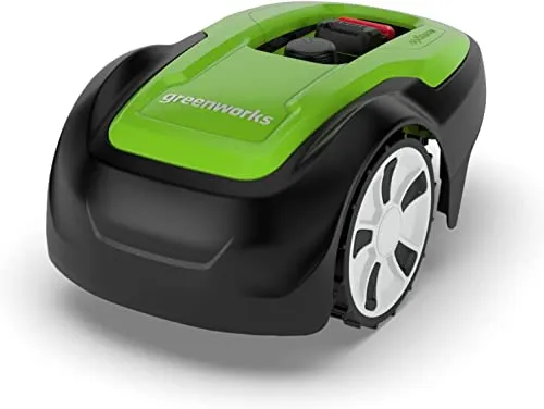 Greenworks Optimow M Rasenmäherroboter - Mähroboter für Rasenflächen bis 500 m², extrem leise und Bluetooth-Appgesteuert, ideal für anspruchsvolle Gärten mit bis zu 30 % Gefälle.