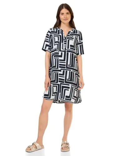 CECIL Midikleid 3/4-Arm mit grafischem Muster in Blau von CECIL