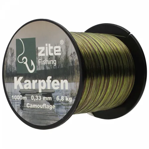 Angelschnur Monofil Karpfen Karpfenschnur Camou 0,33mm 1000m 6,4kg Zite Fishing