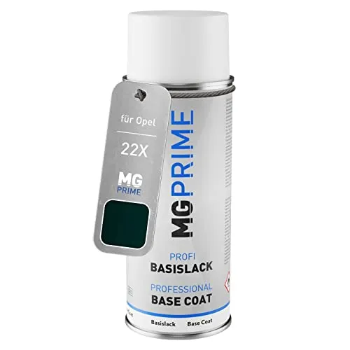 MG PRIME Autolack Spraydose für Opel 22X / GDX Darkmoon Blue Metallic/Tiefseeblau Perleffekt Basislack Sprühdose 400ml