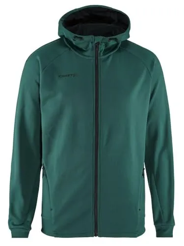 Craft Kapuzenpullover ADV Unify - Tealblau Herren - Funktionsjacke aus 100% recyceltem Polyester, elastisch und bequem, mit ergonomischer Passform und zwei praktischen Taschen. Ideal für aktive Freizeit.