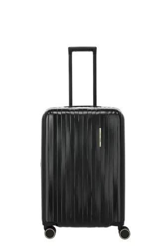 Travelite 4-Rad Trolley M Barbara NOVELTY schwarz - Trolley M aus der Barbara Schönberger Kollektion, erweiterbar mit TSA-Zahlenschloss und 360° drehbaren Rollen für maximalen Komfort auf Reisen.