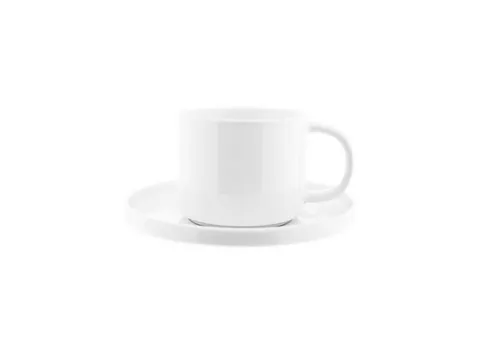 Mulex Tasse 12 Tlg. Kaffeetassen-Set mit Untertasse aus Porzellan 200 ml