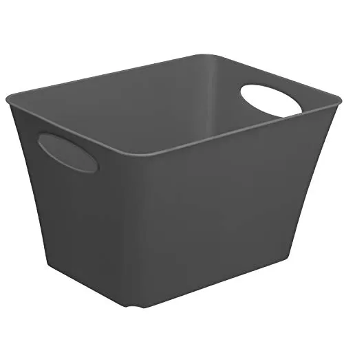 Rotho Living Aufbewahrungsbox 44l, Kunststoff (PP) BPA-frei, anthrazit, 44l (52.6 x 39.2 x 31.0 cm)
