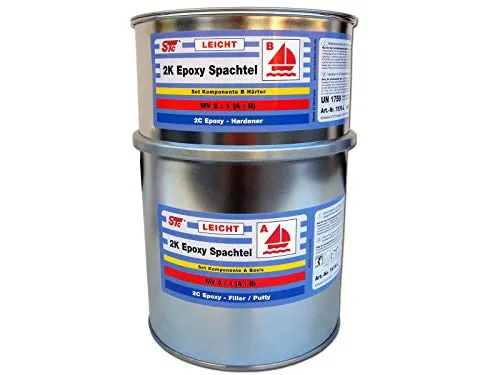 / 3 L STC 2K Epoxy Spachtelmasse LEICHT Set Bootsspachtel Set Epoxyspachtel (1,8 kg / 3 L Set) 1,8 kg