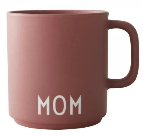Design Letters Tasse Becher mit Henkel Favourite Cup Mom Altrosa