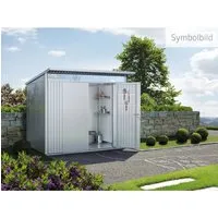 Biohort Metall-Gerätehaus AvantGarde A6 - Stabil und Wartungsfrei - Gerätehäuser: Hochwertiges Metall-Gerätehaus aus feuerverzinktem Stahlblech mit Doppeltür, 3-fach verriegelt und wartungsfrei für maximale Sicherheit und Langlebigkeit.