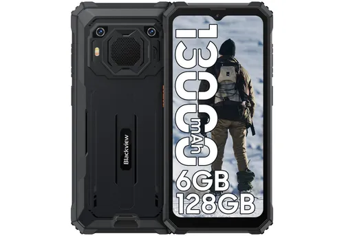 Blackview BV6200Pro Smartphone - 6.56 Zoll, 13000mAh, 13 MP Kamera - Smartphone mit 6 GB RAM, erweiterbar auf 12 GB, 13000mAh Akku für lange Laufzeit und 18W Schnellladung, ideal für Outdoor-Enthusiasten.