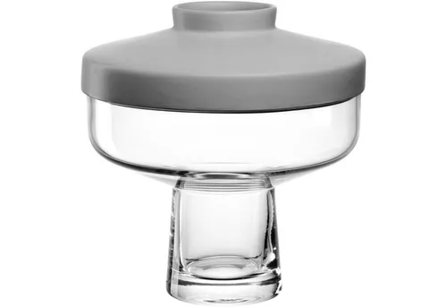 LEONARDO Dekovase GK/Vase + Top RIVA (1 St) in grau von LEONARDO