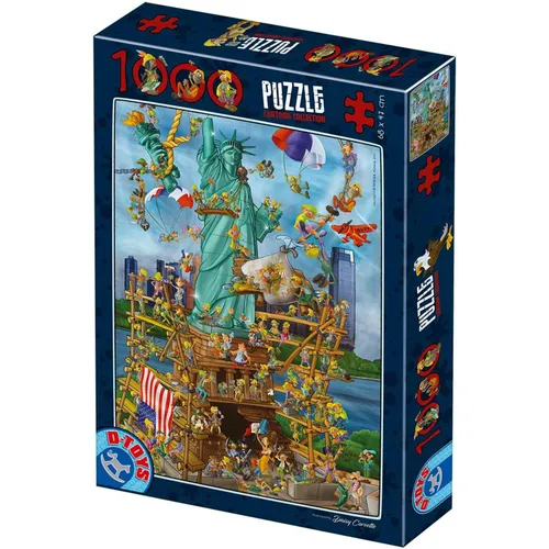 D-Toys Cartoon Puzzle 1.000 Stück - Freiheitsstatue (1000 Teile) (446203)