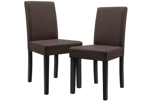 [en.casa] Esszimmerstühle Hamburg 2er Set – Elegante Kunstlederstühle mit Holzbeinen - Esszimmerstühle aus pflegeleichtem Kunstleder mit stabilen Holzbeinen – ideal für stilvolle Essbereiche und entspannte Abende.