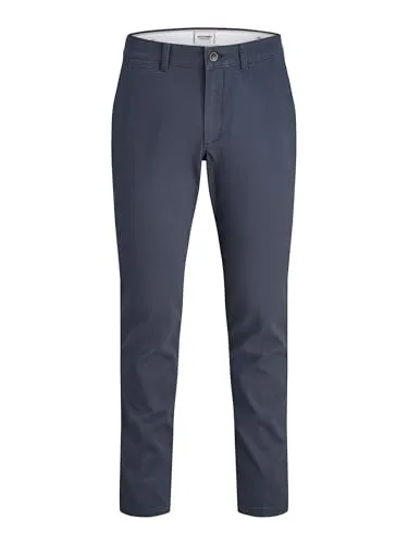 Jack & Jones Chinohose JPSTMARCO JJDAVE NOOS blau 28 - Modische Chinohose in Navy Blazer, elastisches Material für hohen Tragekomfort. Ideal für jeden Anlass, pflegeleicht und vielseitig kombinierbar.