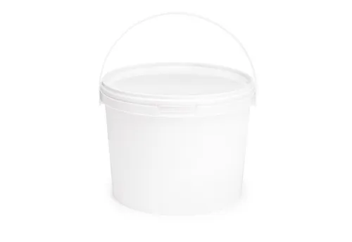 Garronda Putzeimer Eimer mit Deckel Weiß GD-0071, (10-tlg., Set), für Lebensmittel und Chemikalien