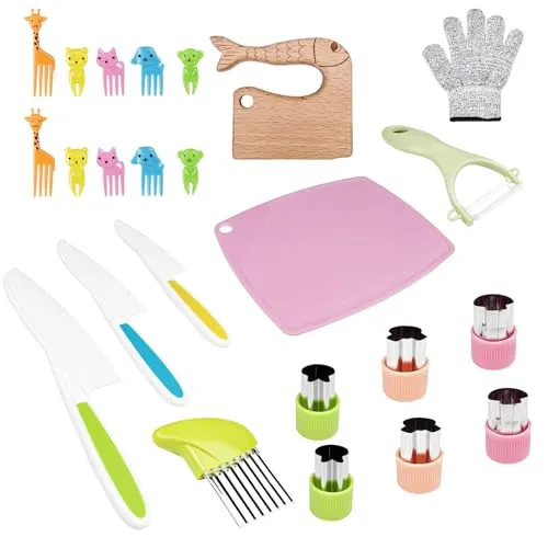 Lectoria's Kindermesser zum Lernen und sicheres Kochset