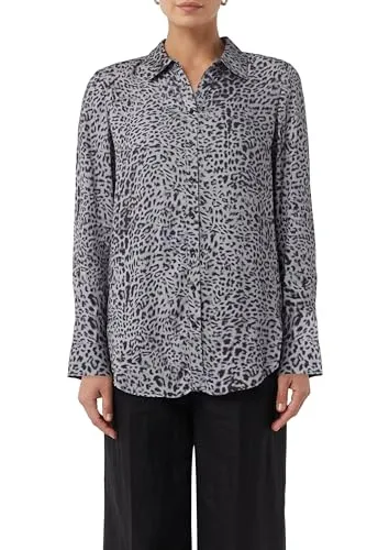 comma casual identity Funktionsbluse grau|schwarz L (40) von comma,