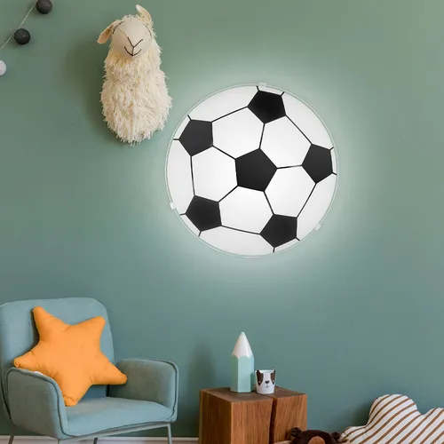 Deckenleuchte Glasleuchte Kinderlampe Fußballleuchte Deckenlampe Spielzimmer E27