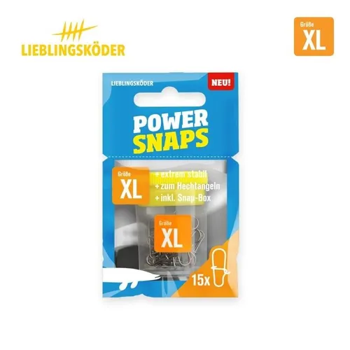 Lieblingsköder Power Snaps XL 15 Stück Karabiner von Lieblingsköder