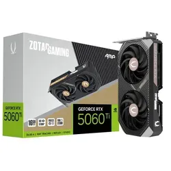 Zotac GAMING GeForce RTX 5060 Ti AMP, GeForce RTX 5060 Ti, 16 GB, GDDR7, 128 Bit, 7680 x 4320 Pixel, PCI Express x8 5.0 - Schwarz