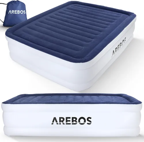 Arebos Luftbett - Selbstaufblasende Luftmatratze mit 2in1 Pumpe - Komfortables Luftbett für erholsamen Schlaf, ausgestattet mit einer integrierten 2in1 Pumpe für schnelles Auf- und Abpumpen. Ideal für Zuhause oder unterwegs.