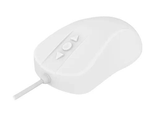 Active-Key Maus Medical AK-PMH12OB-US-W - Desinfizierbare Hygiene-Maus - Mäuse für klinische Anwendungen, desinfizierbar nach DGHM/VAH, IP68 Schutz und ergonomisches Design für Rechts- und Linkshänder.
