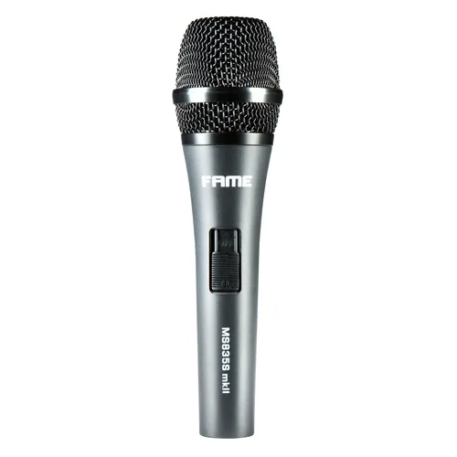 Fame MS 835S MKII Vocalmic - Dynamisches Mikrofon mit Nierencharakteristik, ideal für Live-Auftritte und Studios. Robustes Gehäuse für hohe Haltbarkeit und herausragender Sound mit warmer Bassanhebung und klaren Höhen.