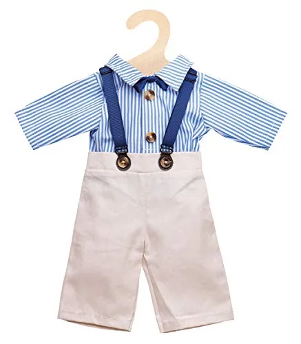 Heless 1021 - Bekleidungs-Set für Puppen im Design von Bräutigam Franz, 2 teilig mit Hose und Hemd, Größe 28-35 cm, für eine rauschende Puppenhochzeit