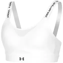 Under Armour Infinity High Sport-BH Damen - Weiß, Größe M A-C - Funktionsunterwäsche, bietet strategische Unterstützung für hohe Belastungen beim Laufen und Sportarten auf Platz und Feld.