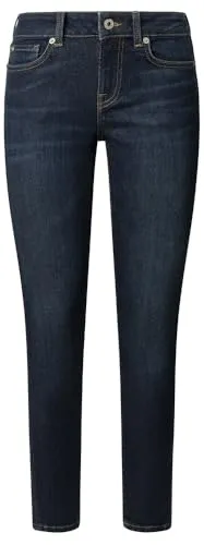 Pepe Jeans Skinny-fit-Jeans SKINNY JEANS LW Low Waist blau 27 - Stylische Skinny Jeans für Damen mit niedrigem Bund, aus hochwertigem Denim für optimalen Komfort und Passform, ideal für lässige Outfits.