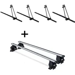 4x Fahrradträger ORION + Menabo Tema Dachträger für Opel Corsa E (ab 2015)