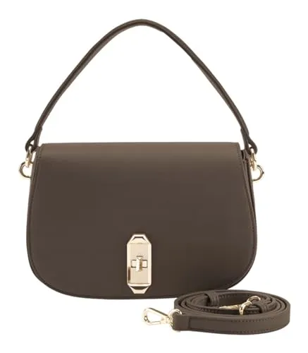 Seidenfelt Eiby Handtasche 24 cm - Braun - Umhängetaschen mit stilvollem Design, ideal für den Alltag und elegante Anlässe.