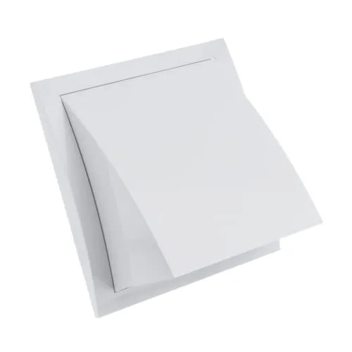 EUROPLAST Lüftungsgitter Ø 125mm Weiß Ablufthaube Lüftung mit Rückstauklappe