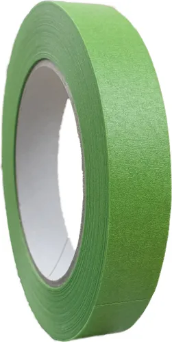 Hochwertiges Feinkreppband Grün 19mm x 50m – Ideal für präzises Abkleben bei Malerarbeiten und Lackierungen