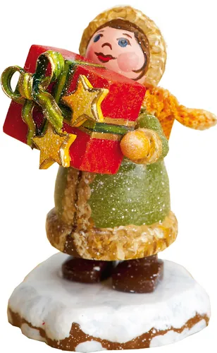 Hubrig Volkskunst Zschorlau Erzgebirge Winterkinder Figur - Nussknacker - Handgefertigte Holzfigur der Hubrig Winterkinder, liebevoll bemalt und ideal für die festliche Dekoration oder als Geschenk.