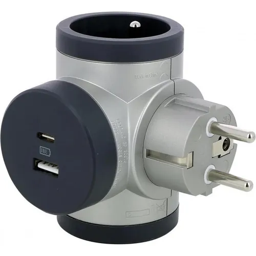 Legrand Rozg obrot 2xP+Z +USB AC-ALU von Legrand