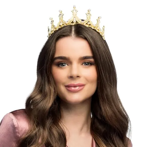 Boland - Tiara Königin, Haarband, Krone, Diadem, Prinzessin, Zubehör für Hochzeit, JGA und Karneval